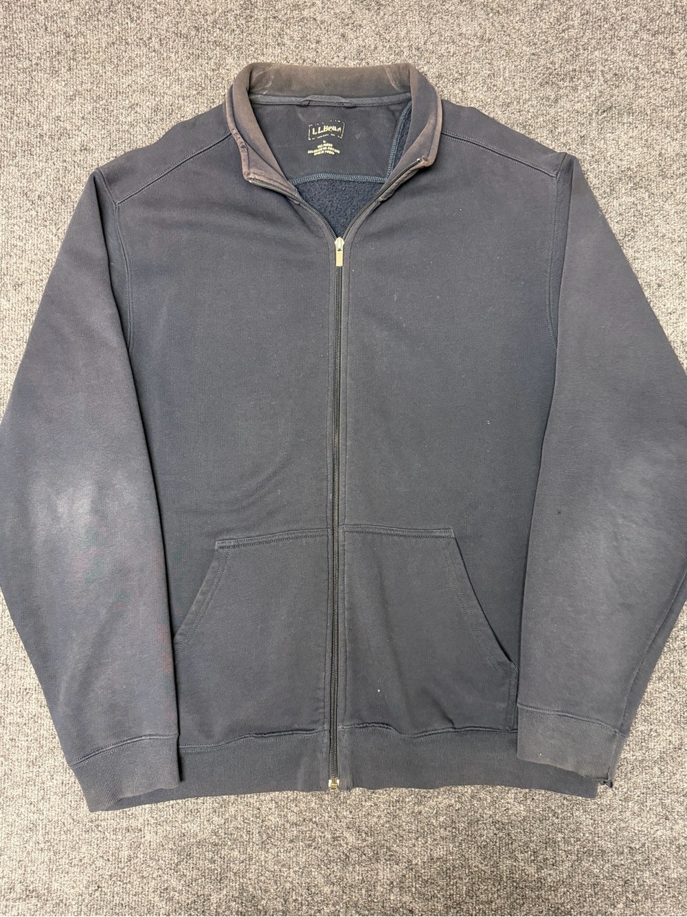 L.L. Bean Men's Dark Navy Full-Zip Sweater Jacket